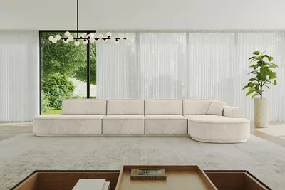 Produktbild von ALTDECOR Ecksofa in L-Form MARI-L3-v3 - 413x171x83 cm Beige - Corner Sofa Bett Eckcouch Couch Wohnlandschaft Cauchsofa