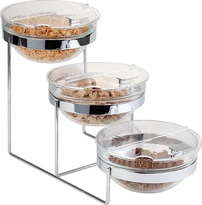 Produktbild von APS Buffet-Gestell 3-stufig, 7-tlg, bestehend aus: 3 Glasschüsseln ø
