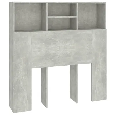 Produktbild von vidaXL Bett-Kopfteil mit Ablagen Betongrau 100x19x103,5 cm