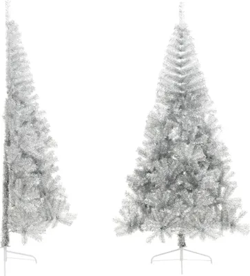 Immagine prodotto di vidaXL Albero di Natale artificiale con supporto argento 240 cm PET