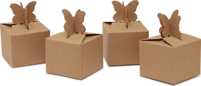 Produktbild von VBS Pappschachtel Schmetterling 4er Set 8x10x8 cm Boxen Basteln Aufbewahrung