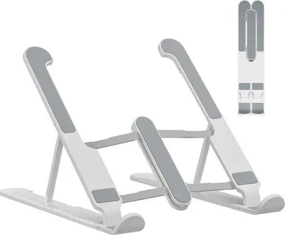 Obrázek produktu pro Stojan na notebooky pro úhlopříčky 10–15,6 palců, výškově nastavitelný, 8 poloh, odvětrávaný, nosnost až 8 kg