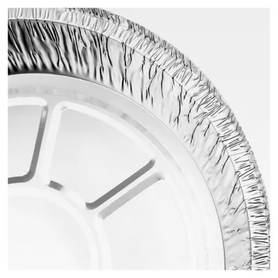 Produktbild von 50 Stück 23 cm runde Aluschalen 900 ml, Aluminium Grillschalen, Einweg Aluschalen für Backen, Braten, Kochen