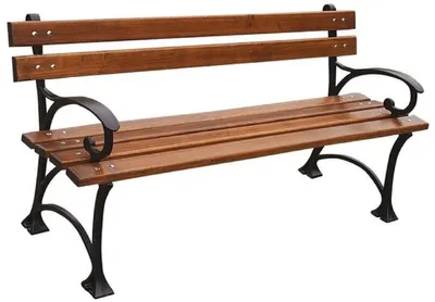 Produktbild von Casa Padrino Jugendstil Parkbank Braun / Schwarz 180 x 44 x H. 73 cm - Gartenbank mit Armlehnen - Gartenmöbel