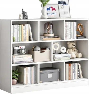 Produktbild von BÜCHERREGAL, Standregal, Kommode, 8 Einlegeböden, weiß