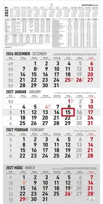 Obrázek produktu pro Čtyřměsíční kalendář 2027