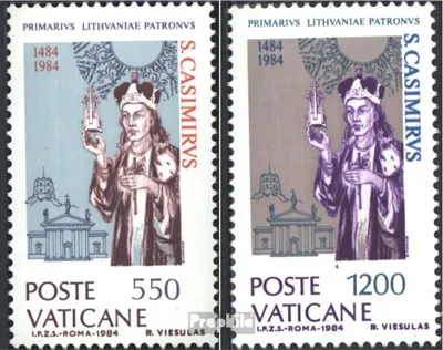 Produktbild von Briefmarken Vatikanstadt 1984 Mi 846-847 (kompl.Ausg.) postfrisch Hl. Kasimir