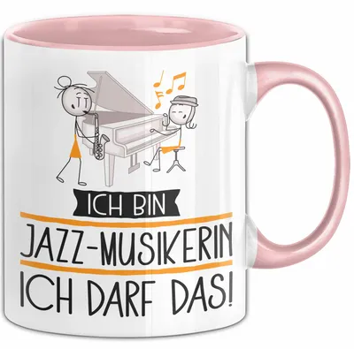 Produktbild von Geschenk für Jazz-Musikerin Tasse Lustige Geschenkidee Geburtstag Ich Bin Jazz-Musikerin Ich Darf Das (Rosa)