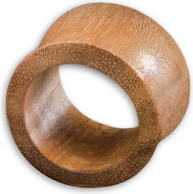 Produktbild von viva-adorno 1 Stück 8mm Double Flared Flesh Tunnel Plug aus Holz verschiedene Holzarten zur Auswahl Größe 4 - 30mm WP2,Teak Holz