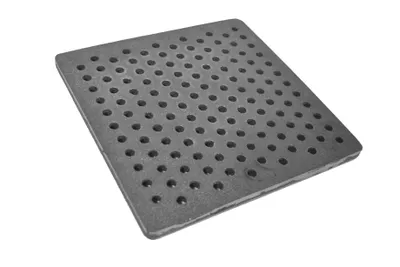 Image de SEZAM Grille de four 24x24 cm Fonte Grille en fonte avec trous Grille de cheminée carrée Grille de cendrier Poêle à bois Grille de plaque Grille de four Cheminée