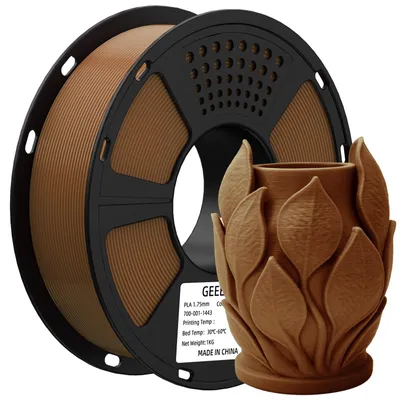 Produktbild von GEEETECH Matte PLA Filament, 3D-Drucker PLA Filament 1 kg Spule, Genauigkeit +/- 0,03 mm, Braun