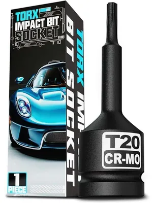 Immagine prodotto di Punta Torx da 1/2 pollice, modello T20, per viti a testa incassata, lunghezza 78 mm, in acciaio cromo-molibdeno