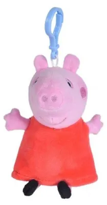 Produktbild von Plüsch-Schlüsselanhänger Peppa Pig, 10 cm, Rosa/Rot
