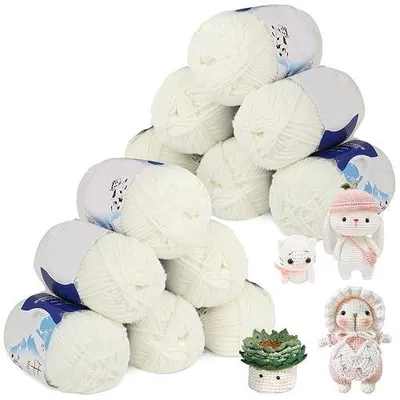 Zdjęcie produktu dla Wełna do szydełkowania bawełniana zestaw 600 g amigurumi dla dzieci