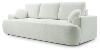 Produktbild von Selsey Barletto – 3-Sitzer-Sofa mit Schlaffunktion und Stauraum, Bouclé, Creme