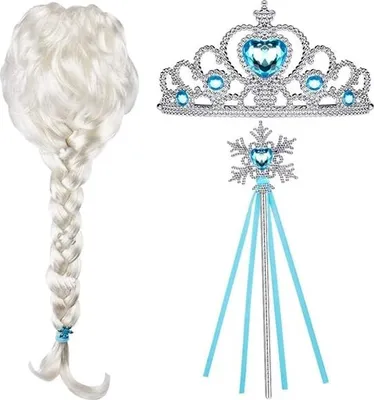 Produktbild von Perückenset, Zauberstab, Diadem Prinzessin Elsa aus Die Eiskönigin, DEPOX®, Halloween