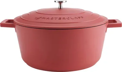 Obrázek produktu pro Velký hrnec MasterClass s poklicí 5 l/28 cm, lehký litý hliník, vhodný na indukci, do trouby a na varnou desku, barva červená