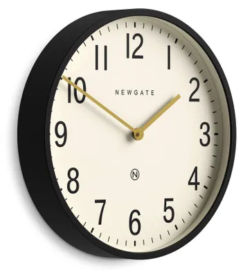 Wanduhr 43 cm, modern-klassisch, schwarz, analog