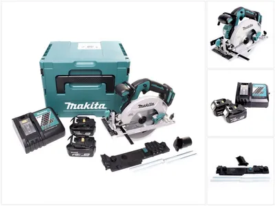 Immagine prodotto di Sega circolare portatile a batteria Makita DHS 680 RMJ 18 V 165 mm brushless + 2x batteria 4,0 Ah + caricabatterie + adattatore + Makpac