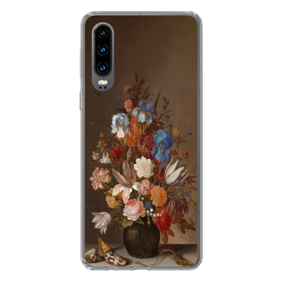 Produktbild von MuchoWow® Handyhülle Schutzhülle Hülle für Huawei P30 Stilleben mit Blumen - Kunst - Alte Meister Silikon Softcase Handy Hülle - Kartenbesitzer