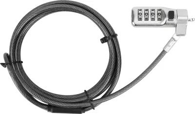 Imagen del producto de Targus DEFCON, cable antirrobo compacto combinado, color negro, 1.98 metros