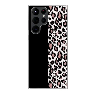 Produktbild von MuchoWow® Handyhülle Schutzhülle Hülle für Samsung Galaxy S22 Ultra Tiermuster - Panther - Rosa Silikon Softcase Handy Hülle - Abbildung
