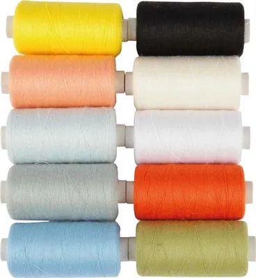 Image de Fil à coudre, à tout faire, 10 pcs. Rouleaux de 500m de fil ( 0,018€ / 100m ) - Pastel