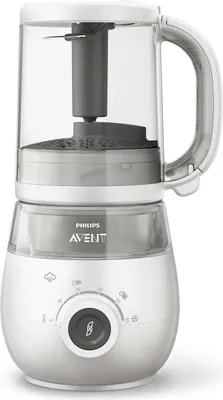 Produktbild von Philips AVENT Premium SCF883/01 4-In-1-Dampfgarer mit Mixer, 0,12 l, 1 l, Grau, Weiß, China, 70 m, 0,7 m