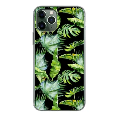 Produktbild von MuchoWow® Handyhülle Schutzhülle Hülle für iPhone 11 Pro Palmwedel - Tropisch - Muster Silikon Softcase Handy Hülle - Handy