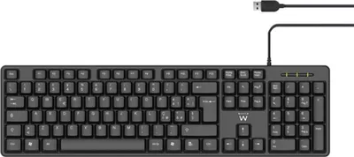 Obrázek produktu pro Ewent EW3108, Plná velikost (100 %), Kabel, USB + PS/2, Černá