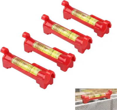 Image de Jeu de 4 niveaux à bulle, de couleur rouge, pour des mesures précises