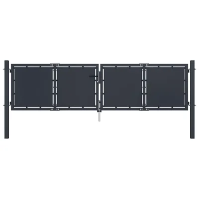 Zdjęcie produktu dla vidaXL Bramka ogrodowa stalowa 300 x 75 cm antracytowa