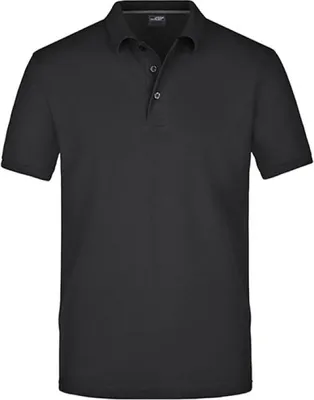 Produktbild von James+Nicholson JN708 | Herren Pima Polo / Sehr feine Piqué-Qualität - Farbe: Black - Größe: S