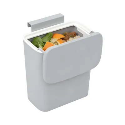 Obrázek produktu pro Koš 9L Závěsný odpadkový koš Kuchyňský odpadkový koš s víkem šedý