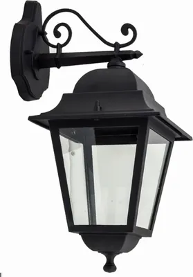Zdjęcie produktu dla Lampa ścienna zewnętrzna czarna rustykalna latarnia ogrodowa