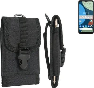 Produktbild von K-S-Trade Holster Handy Hülle kompatibel mit Fairphone 4 Holster Handytasche Gürtel Tasche Schutz Hülle Robust Outdoor schwarz