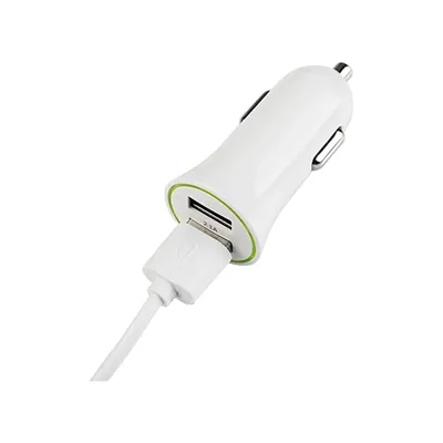 Imagen del producto de Cargador de coche doble Movitel, 2 puertos USB-A, 3.100 mAh, color blanco