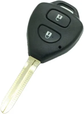 Produktbild von Techstar-Autoschlüsselgehäuse mit 2 Tasten, kompatibel mit Toyota Corolla, RAV4, Yaris, Avensis, Hilux, Prado