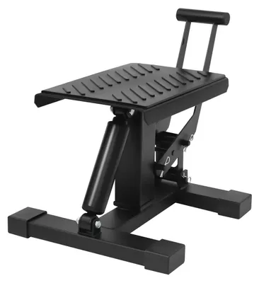 Image de Plateforme élévatrice pour moto - Support de levage pour montage - Capacité de charge : 200 kg - Hauteur réglable de 25 à 34,2 cm - Montage au sol, idéal pour l'entretien des motos et des véhicules tout-terrain - Noir