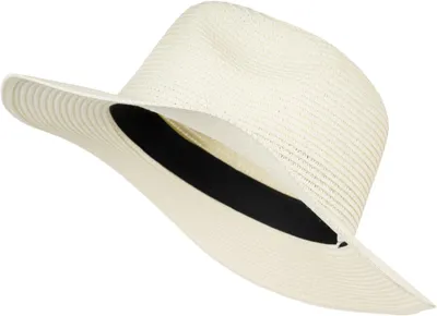 Produktbild von styleBREAKER Damen Panama Sonnenhut aus Papierstroh | Faltbarer Knautschhut mit breiter Krempe | Sommer Fedora Hut für Strand und Festival