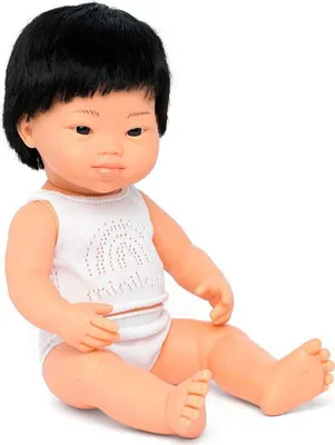 Immagine prodotto di Miniland Bambola asiatica con sindrome di Down, 38 cm, rosa  Rosa, taglia unica