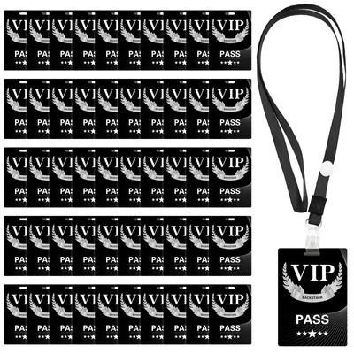 Produktbild von Set von 50 VIP-Ausweisen mit Lanyards für Veranstaltungen