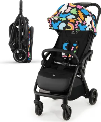 Produktbild von Kinderkraft APINO Buggy - Skladací - Nosnosť do 24 kg - 7,5 kg ľahký - AUTO FOLDING - Nastaviteľná opierka chrbta - Veľké kolesá Happy Shapes