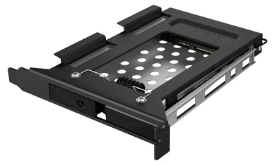 Produktbild von ICY BOX IB-2207StS, Montage Rahmen für 2.5'' SSD & SATA HDD in ein PCI Slot, SATA Host, 8,89 cm (3.5"), Speicherlaufwerkbehälter, Schwarz, 2.5", SATA, SATA II, SATA III, Aluminium, Metall