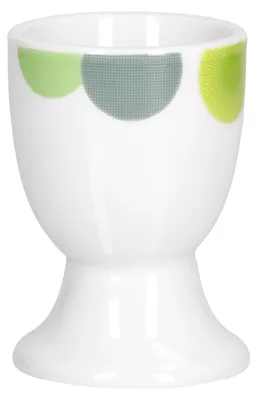 Produktbild von Eierbecher Rondo rund Becher Ø5cm Eier-Ständer Egg Cup Retro grün-gelb edles Porzellan-Geschirr