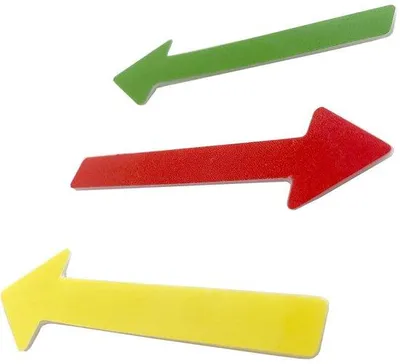 Immagine prodotto di Frecce magnetiche da 6 cm, rosse, gialle, verdi, 30 pezzi, per ufficio