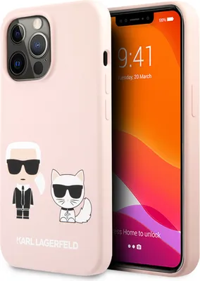 Image de Karl Lagerfeld Klhcp13Lsskci Iphone 13Pro / 13 6,1 Hardcase Jasno Różowy/Light Pink Silicone Karl & Choupette