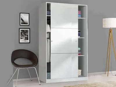 Produktbild von 2-türiger Kleiderschrank - Weiß, 50x200h cm Schlafzimmer