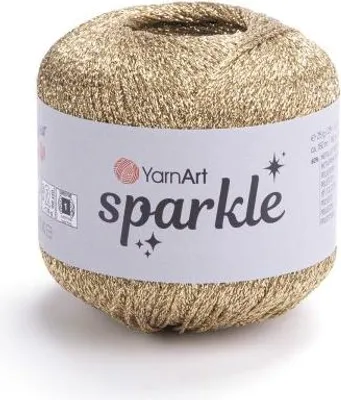 Produktbild von YarnArt Kordonek Sparkle Ciemne Srebro: 25g/160m, Schimmernd für zarte Kreationen