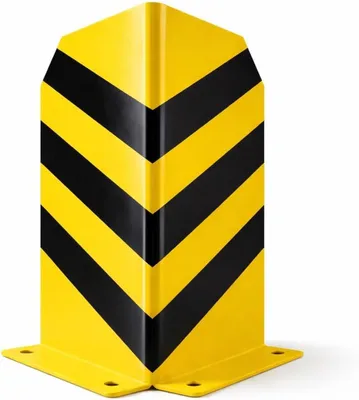 Obrázok produktu pre Oceľová rohová ochrana 40 cm – ochrana regálov a rohové nárazníky pre regály, vysoké regály, vjazdy, dvory a garáže (výška 40 cm)